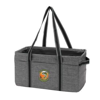 Jumbo Utility Tote Bag - Shopping, Grocery, Organizer, Heather Gray