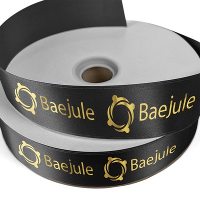 1 1/2" Badge Satin Ribbon - 100yd Roll - Foil Print